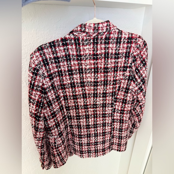 Lioness Red and Black Tweed Blazer with Gold Buttons - Picture 5 of 5